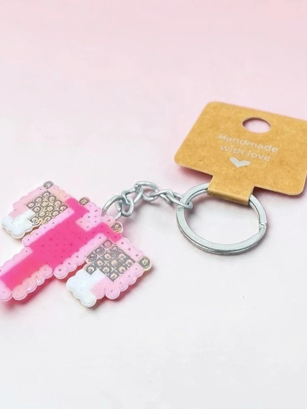 Handmade Beaded Female Anatomy Keychain